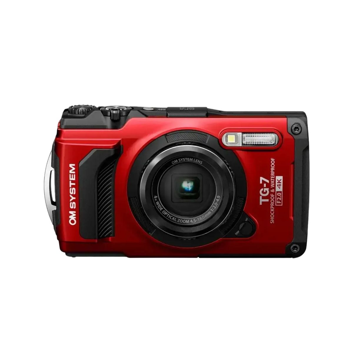 Olympus OM SYSTEM Tough TG-7 Compact Camera - Red